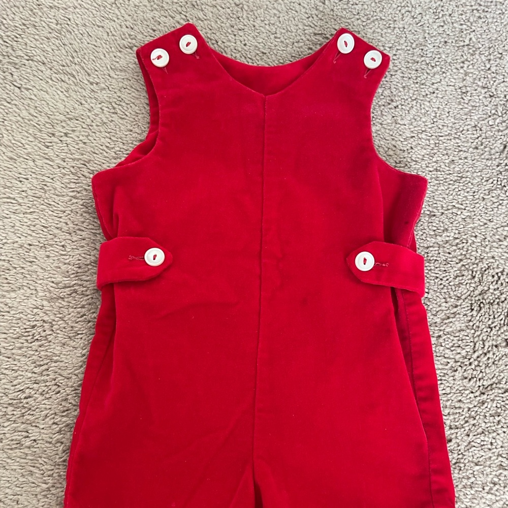 Little Boy’s Red Corduroy Shortall